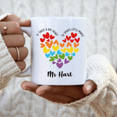 Lil Green Rhino mug teacher LITTLE HEARTS TEACHER MUG