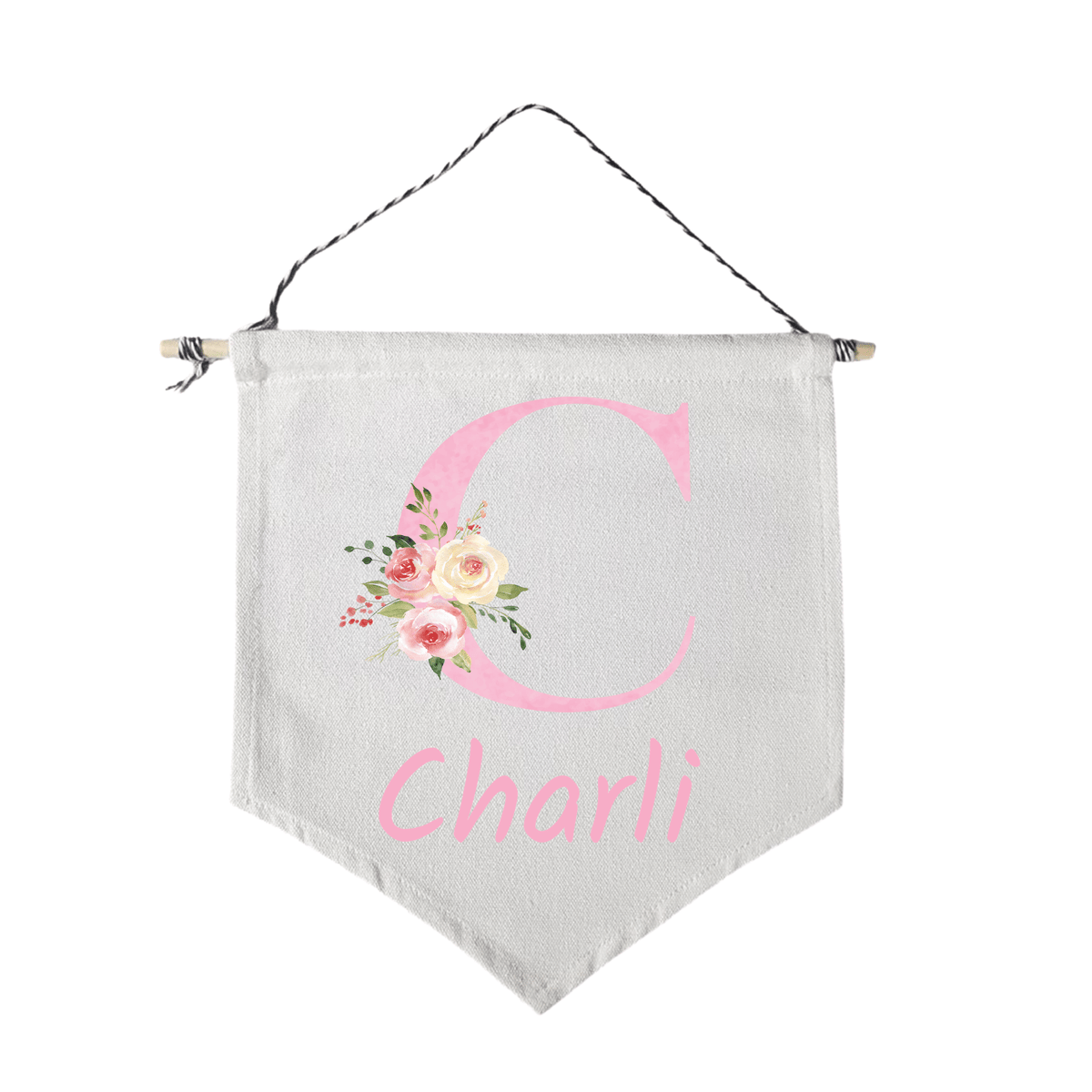 Lil Green Rhino name flag PINK LETTER  FLAG