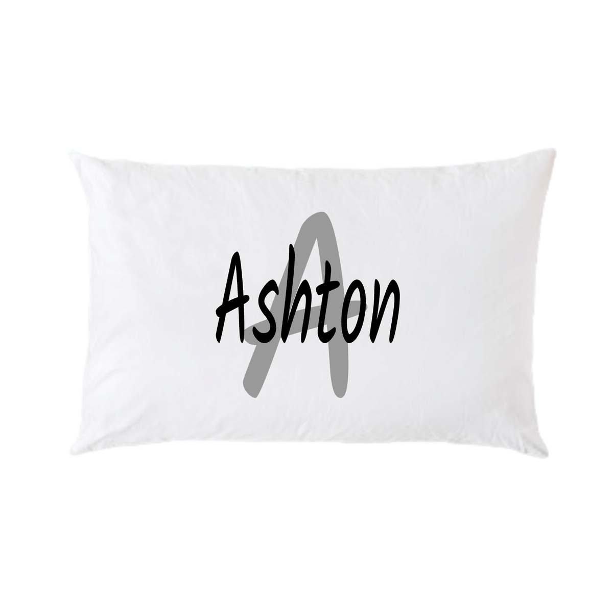 Lil Green Rhino name pillowcase BLACK AND GREY NAME PILLOWCASE