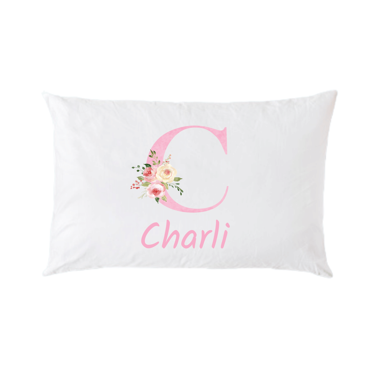 Lil Green Rhino name pillowcase PINK LETTER PILLOWCASE