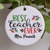 Lil Green Rhino ornament teacher BEST TEACHER ORNAMENT