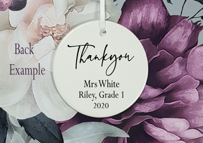 Lil Green Rhino ornament teacher MERRY TEACHER ORNAMENT