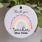 Lil Green Rhino ornament teacher THANKYOU TEACHER ORNAMENT