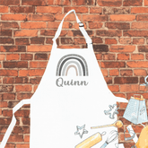 Lil Green Rhino rainbow apron RAINBOW GREY APRON