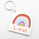 Lil Green Rhino rainbow name tags RAINBOW RED BAG TAG
