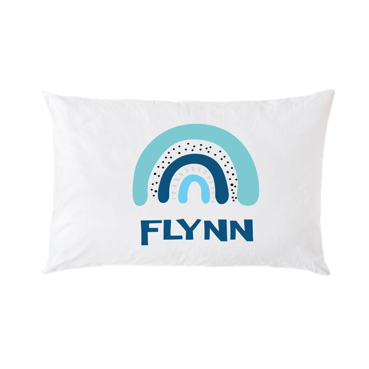 Lil Green Rhino rainbow pillowcase RAINBOW BLUE PILLOWCASE