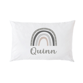 Lil Green Rhino rainbow pillowcase RAINBOW GREY PILLOWCASE