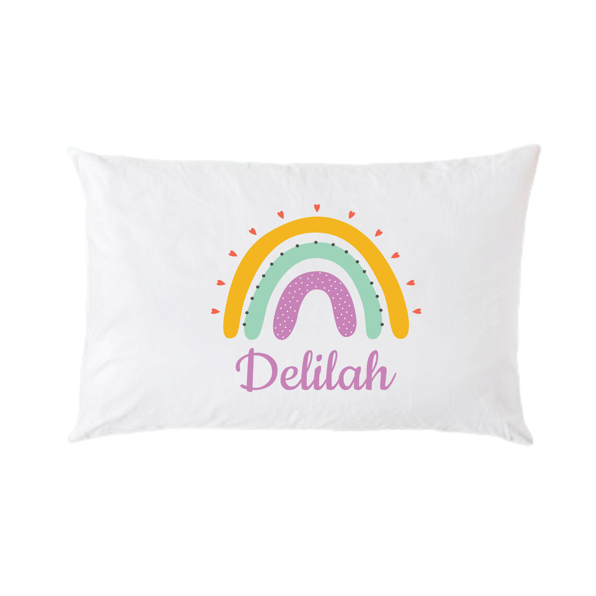 Lil Green Rhino rainbow pillowcase RAINBOW PILLOWCASE