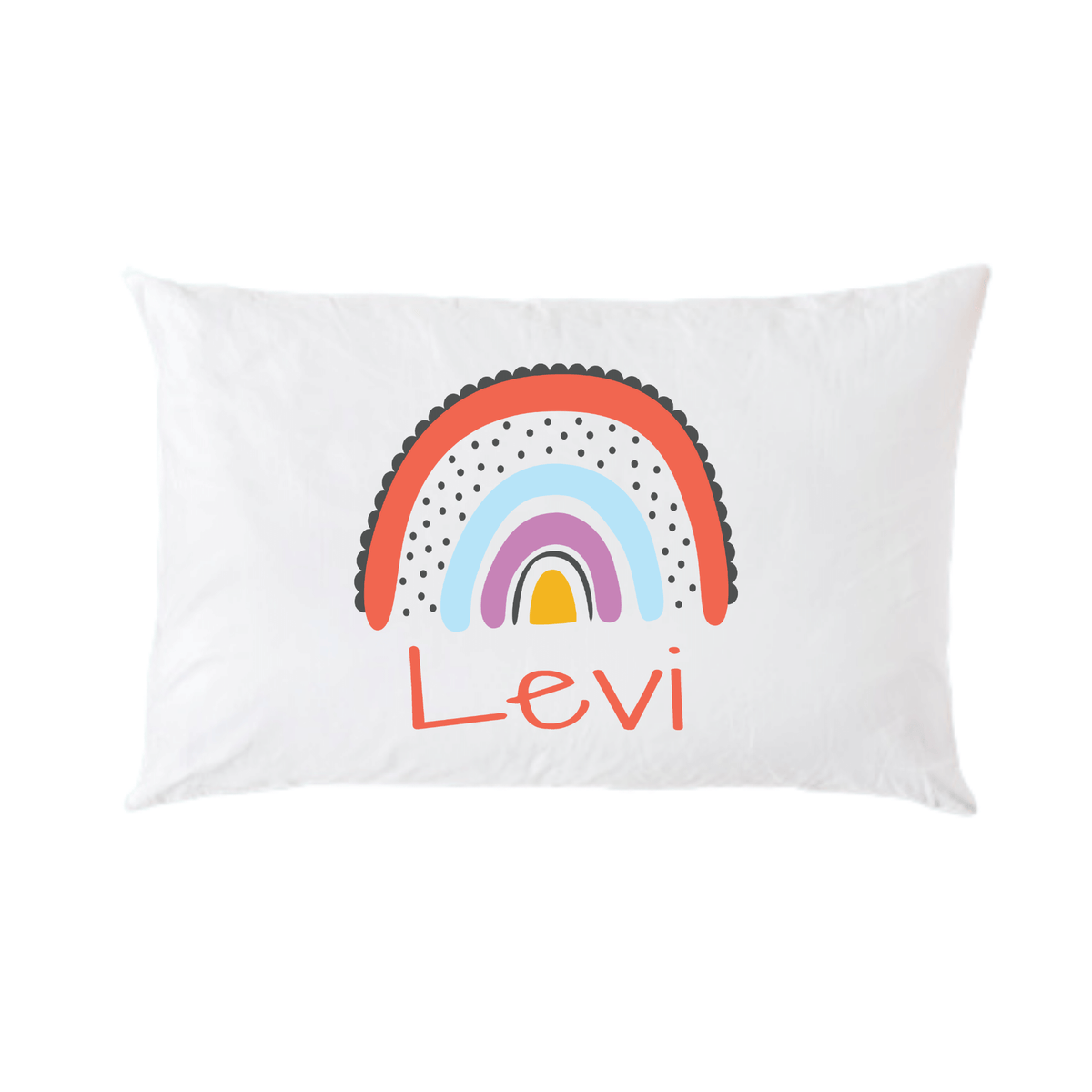 Lil Green Rhino rainbow pillowcase RAINBOW RED PILLOWCASE