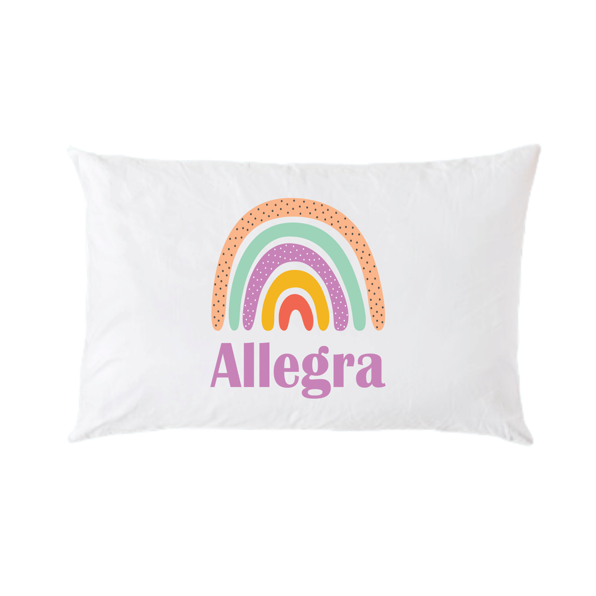 Lil Green Rhino rainbow pillowcase RAINBOW SPOT PILLOWCASE