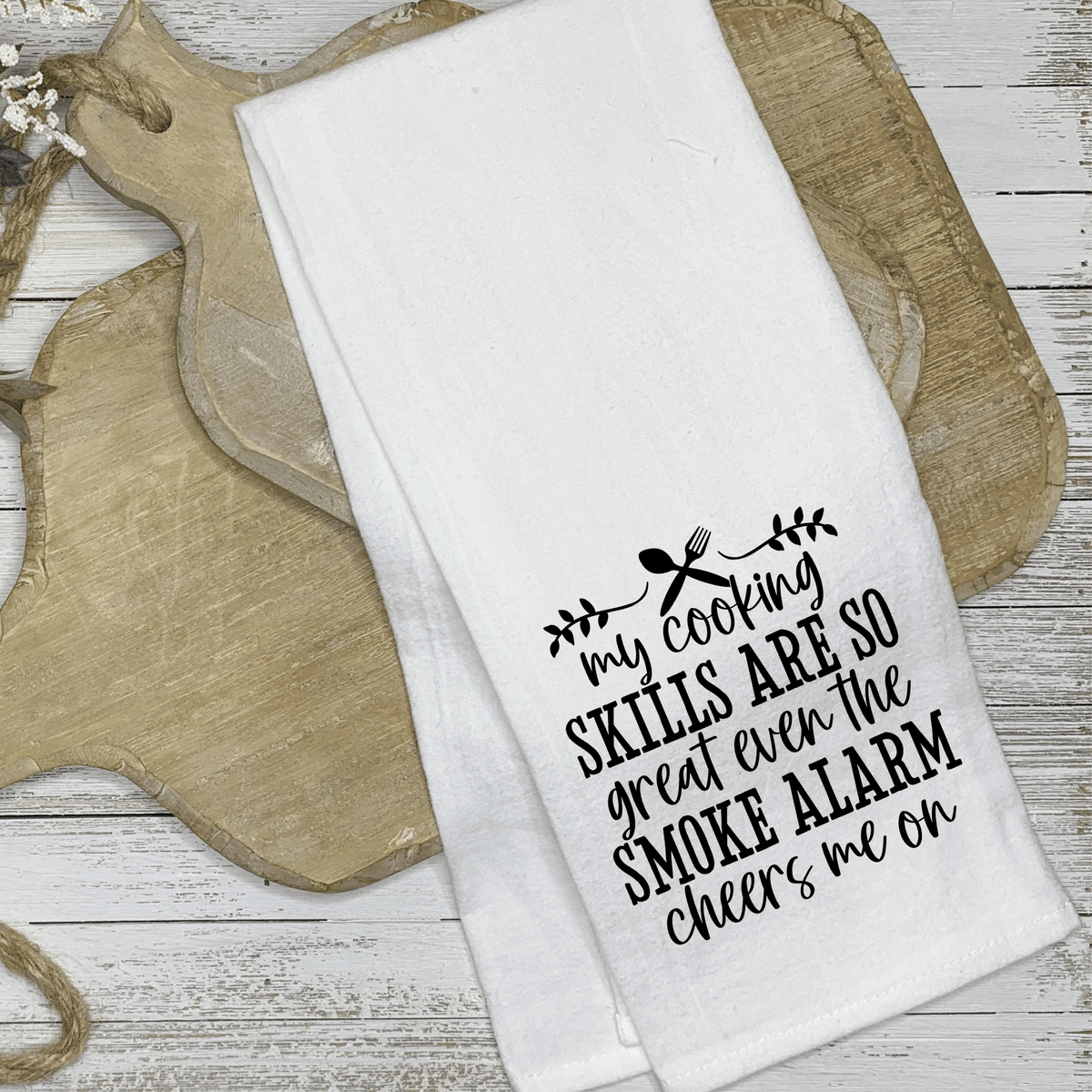 Lil Green Rhino SMOKE ALARM TEA TOWEL