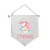 Lil Green Rhino unicorn flag UNICORN WREATH FLAG