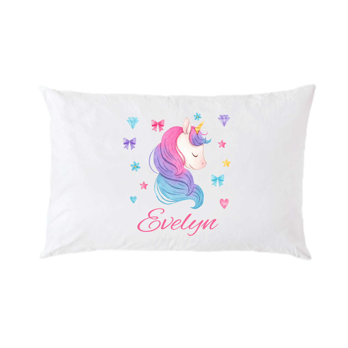 Lil Green Rhino unicorn pillowcase UNICORN HEART PILLOWCASE